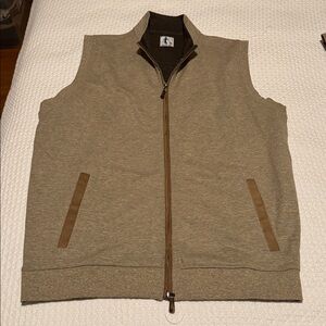 Sharp Lad Smallwood Full Zip Vest in Oatmeal Heather